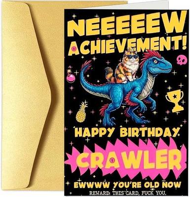 QualityLife DCC Birthday Cards, Dungeon Book Crawler Reading Carl Merch Birthday Card,Happy Birthday for New Achievement