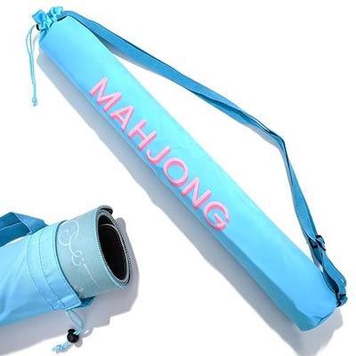 35 Inch Mahjong Mat Bag, Portable Carrying Case with Double Shoulder Straps, Lightweight Waterproof Outdoor Carrying Bag for Mahjong Mats, Bag ONLY, Sky Blue