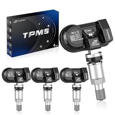 Upgraded GM Pre-Programmed TPMS Sensor for Chevy Silverado 07-22,Equinox 13-19,Traverse 08-22,Malibu/Cruze 09-22,Camaro 09-25,Impala 05-20,Trax 12-24,Trailblazer 01-25,Blazer 19-22,315/433MHz,4PCS