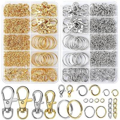 Gootaimi 1042PCS Keychain Making Kit, for Crafts, Purse Making | Gold & Silver Keychain Clips, with Key Rings, Jump Rings, and Lobster Claw Clasps for Keychains, Purse Making