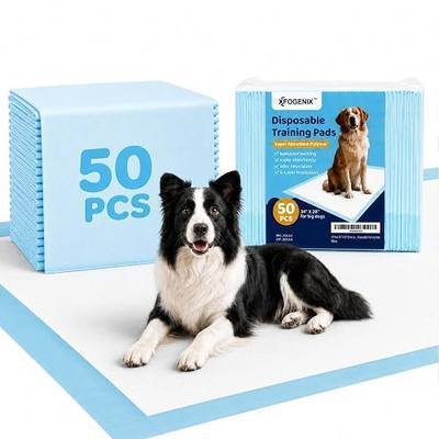 50 Pack 34"×28" Extra Large Dog Pee Pads, Super Absorbent 6-Layer Leak-Proof Quick-Dry Puppy Pads Potty Disposable Training Pads