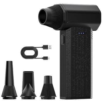 Mini Cordless Compressed Electric Air Duster for PC & Electronics Cleaning | 3-speed 110000RPM Super Power mini turbo fan, perfect to clean computers, consoles, electronics, home, car and outdoor dust
