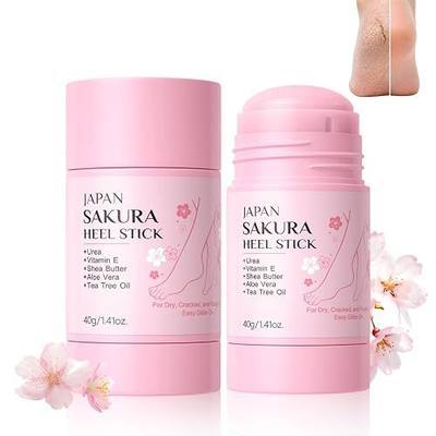 2 Pcs Japan Sakura Foot Heel Stick, Cracked Heel Repair Stick, Foot Care Creams For Dry Cracked Feet & Heels Deeply Moisturize & Soften Feets