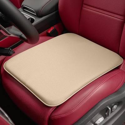 Car Seat Cushion – Breathable Nappa-Style Microfiber Leather & Premium Memory Foam, Non-Slip Seat Pad for Car/SUV/Truck/Office Chair,Lower Back & Hip Support
