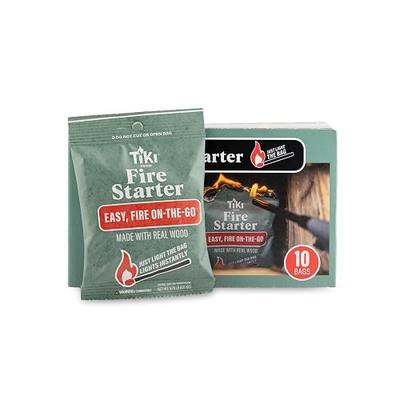 TIKI Fire Starters 10 Pack for Fire Pits Charcoal Grills Outdoor Lighting