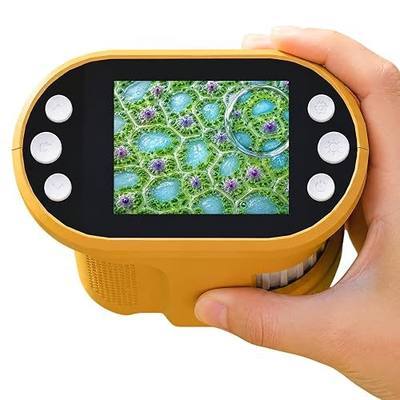 Kids Digital Microscope, 1000X Handheld Pocket Microscope STEM Science Toy | 2.0" IPS Screen, 8 LED Lights, Photo & Video, Rechargeable, CE/FCC/CPC Certified, Portable Gift for Girls & Boys