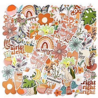 NICEVINLY Vintage Iron On Patches for Clothing: 72PCS Boho Applique | 2 Set of 36 Retro Designs for DIY Repair & Sharing - Iron-on or Sew-On Aesthetic Embroidered Patch for Jackets Jeans