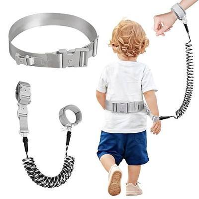 Toddler Anti Lost Leash Belt, Reflective Kids Walking Harness Wrist Link with Safety Lock, Child Wristband Tether for 1-5 Years Old Boys Girls Outdoor Travel Black