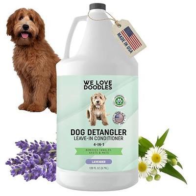 We Love Doodles Dog Detangler Spray Gallon - Leave-in Conditioner for Dogs - Dog Detangling Spray - Dematting Spray for Dogs - Tangle Remover - Made in The USA - 128 OZ (Lavender)