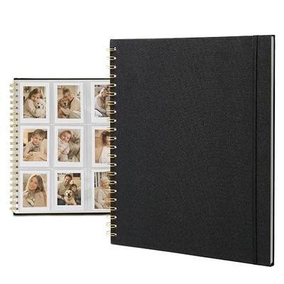2x3 Photo Album for Instax Mini & Polaroid, Holds 216 Photos | Linen Hardcover, Acid-Free & PVC-Free, Side-Loading Pockets, Elastic Closure, Lay-Flat Spiral Binding