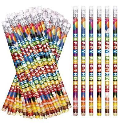 Birthday Pencils for Students Happy Birthday Pencil Bulk Colorful Wood Pencils Teacher Classroom Birthday Gifts Party Supplies (60)