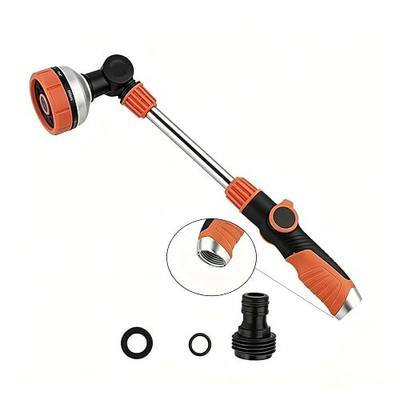 17.5" Garden Watering Wand, 8 Spray Patterns Hose Nozzle,Fits Garden Hose | 180° Water Nozzle;High-Pressure Cleaning;For Hanging Baskets;Lightweight