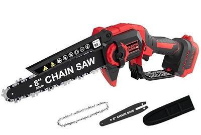 Mini Chainsaw for Milwaukee M18 Battery, 8-Inch Brushless Electric Chain Saw with Auto Oiler, Cordless Handheld Pruning Saw for Tree Pruning/Wood Cutting (Battery Not Included)