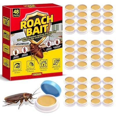 Cockroach Killer Indoor Home - 48 Packs | Roach Elimination Gel Fast-Acting in Kitchen and Home | Kills the Roaches' Nest | Prevents Reinfestation | Safe and Effective