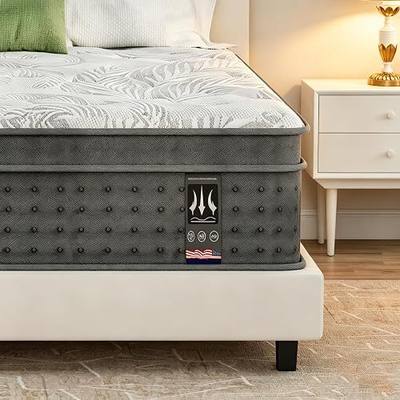 KOW Full Size Mattress 14 Inch, Hybrid Full Mattress in a Box, Pocket Springs & Memory Foam for Motion Isolation, Medium Firm Feel, Edge Support, CertiPUR‑US Certified