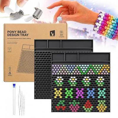 2 Pack Brick Stitch Beading Tray for 6×9mm Pony & 6×6mm Letter Beads