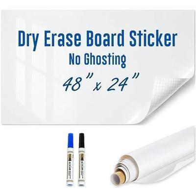 Dry Erase Paper for Wall 48" x 24", Self Adhesive White Board Wallpaper Peel and Stick, No Ghosting Whiteboard Contact Paper for Home Office Classroom