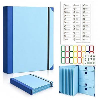The Life Book Document Organizer - Binder for Important Documents, Document Organizer Foliofor Bills Checks Birth Certificates etc (Blue)