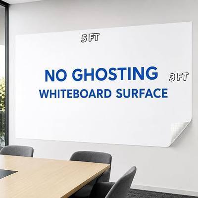 Dry Erase Paper for Wall 60" x 36", Self Adhesive White Board Wallpaper Peel and Stick, No Ghosting Whiteboard Contact Paper for Office Classroom Meeting Room