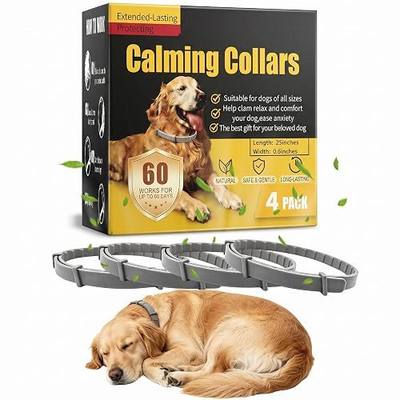 Calming Collar for Dogs 4 Pack,Dog Collar for Anxiety and Stress Relief During Fireworks,Thunderstorms & Separation,60-Day Long-Lasting 25" Adjustable Flexible Calm Collar for All Dog Sizes