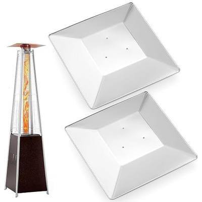 2 Packs Pyramid Patio Heater Heat Reflector Shield Top (2.76inch Hole Spacing), Outdoor Heater Replacement Parts, Aluminum Reflector Shield, Suitable for Most Pyramid Gas Heater, Glass Tube Heater