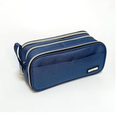Large Pencil Case Pouch, Extra Big Pencil Bag with 4 Compartments for Kids, Oxford Cloth Pen Bag with Zipper, Pencil Organizer, Cute Aesthetic School Supplies for Teen Girls Boys Adults Blue