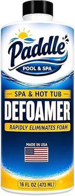 Paddle Hot Tub Defoamer - 16oz Concentrated Spa Anti Foam Liquid | Fast Acting Foam Down for Spas & Hot Tubs - Spa Chemicals Made in USA