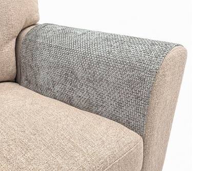 Couch Arm Covers for Chair Sofa, Armrest Armchair Covers Non-Slip Recliner Slipcovers, Waterproof Headrest Cover (Khaki Gray, 20 X 24 Inch/2 Pieces)