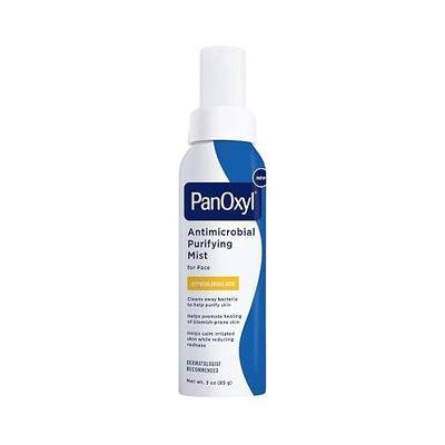 PanOxyl Antimicrobial Purifying Mist, Hypochlorous Acid, Clarifying Spray for Face, Helps Kill Bacteria, Purify Skin, Calm Redness, pH Balanced, Hypoallergenic, Gentle and Alcohol Free, 3oz