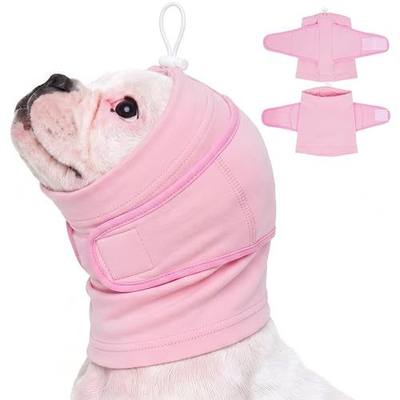 MIGOHI Dog Ear Muffs Noise Protection, Lightweight No Shake Ear Wraps for Dogs Hematoma, Anxiety Relief &Noise Cancelling Dog Headphones for Fireworks,Thunderstorms, Ears Cover for Dogs Bath, Pink M