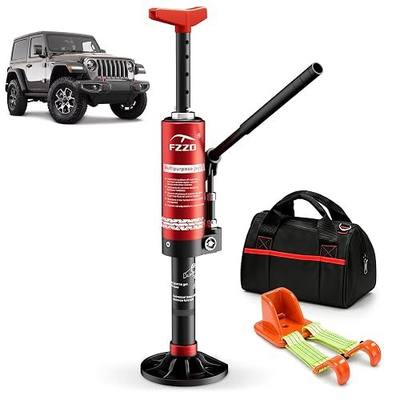 Portable Hydraulic Jack with Lift Mate, 4x4 Off Road Jack for SUV ATV UTV | 12"-44.7" Adjustable Lift Range, 0-30° Tilt-Adaptive Design, Portable Storage Bag