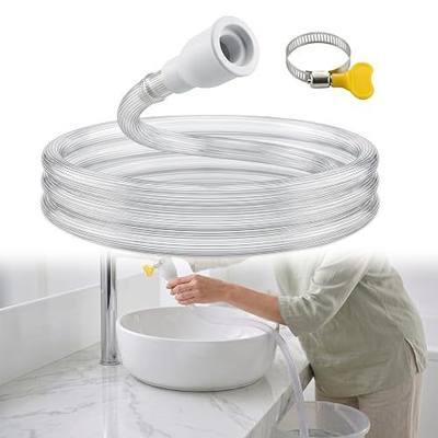 6.5FT Warmfarm Sink Hose Attachment for Faucet,PVC Faucet Hose Adapter for Sink with Stainless Steel Clamp,Portable Water Transfer for Garden, Pet Bathing, Cleaning