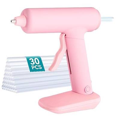 Cordless Hot Glue Gun, 30s Fast Preheating with 30 Premium Sticks Set, Smart Safety Control Anti-Drip, 2.6Ah Type-C Rechargeable for Crafts DIY Arts, Creative Decorations & Repairs