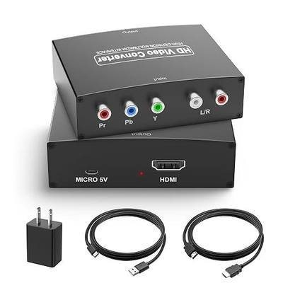 Component to HDMI Converter, RGB Audio Adapter, YPbPr Video to HDMI 1080P | Legacy Device Compatibility, Plug & Play, Power Adapter Included, Aluminum Alloy Shell