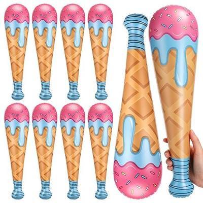 Chalyna 12 Pcs 17 Inch Inflatable Baseball Bats | Baseball Drip Party Decorations for Sports Summer Pool Beach Party Favors Birthday Supplies