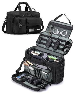 Patrol Bag Law Enforcement Large Police Duty Gear Bag Up to 17 inch | 3 in 1 Car Front Seat Organizer Molle Multiple Compartments Police Duty Bags Fit Vehicle Passenger Seat, Black