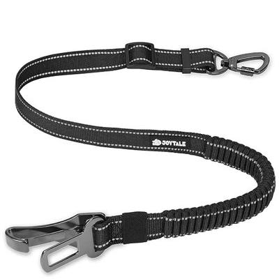 Joytale 3-in-1 Bungee Dog Seat Belt for Car, Medium and Large Dogs, Black | Seatbelt Buckle, LATCH, Cargo Hook, Shock-Absorbing, 360° Swivel Slide-to-Lock Zinc Buckle, for Distraction-Free Driving
