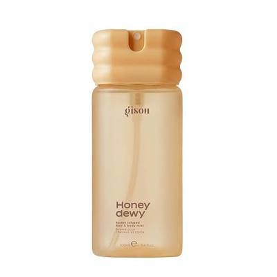 Gisou Honey Infused Hair & Body Mist (3.4 fl.oz) - Honey Dewy | Alcohol-free & microbiome-friendly, with Mirsalehi Honey Water & peptides, notes of honey nectar, vanilla milk & white musk