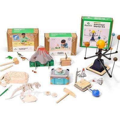 KiwiCo Science Explorer Bundle – Geologist, Astronaut & Paleontologist Kits, Hands-On STEM Projects, Space & Earth Science, Gift for Kids Ages 5–9