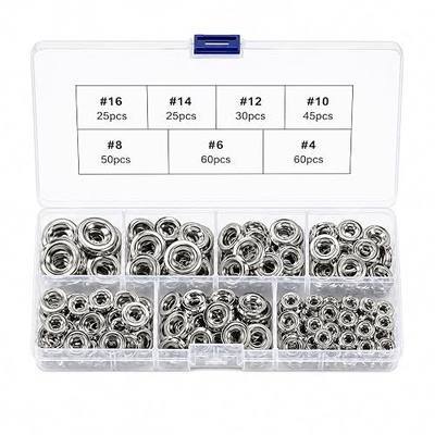 Countersunk Washer,Stainless Steel Countersunk Washers - 295Pcs #4,#6,#8,#10,#12,#14,#16 304 Stainless Steel Countersunk Finish Washers Assortment Kit for Flat Head Screws, Oval Head Screws