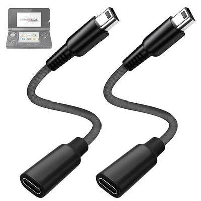 2 Pack USB-C Charger Braided Cable Adapter for 3DS/3DS XL/3DS LL/2DS/DSi/DSi XL/2DS XL/New 2DS LL, Portable Type-C Charging Cable Plug Charger Converter Accessory