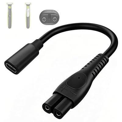 5V USB C Shaver Charger Adapter for Philips Norelco OneBlade QP2724 QP2834 QP4530 QP1924 QP1324 MG7910 MG9510 S5880/S5885 X3001 X5006, Portable Type-C Shaver Charging Cable Plug for Travel
