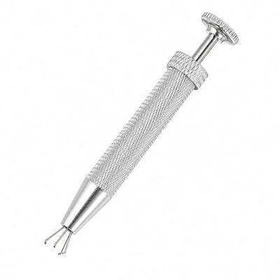 CHONNFEASTT® Piercing Jewelry Grabber Tool | Silver Metal Ball Holder Pick Up Tool for Earrings Nose Rings, Threaded Jewelry Changing