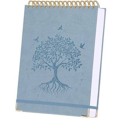 Blank Notebook 8.5 x 11, Hardcover Sketchbook Sketch Pad, Thick Paper, Gift | 300 Page Top Spiral Notebook, No Bleed Unlined Journal for Women Men Kids Journaling Sketching, Lay Flat, Durable PU Leather