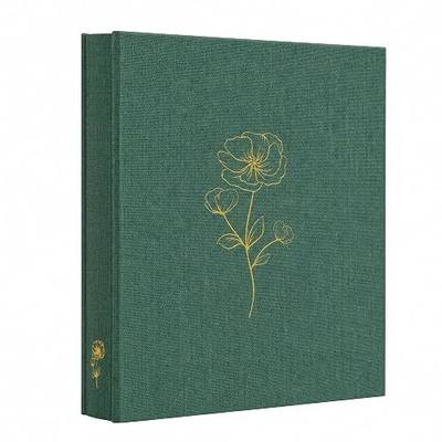 Photo Album 8x10 100 Photos, 100 Pockets Picture Album, Linen Fabric Cover Picture Book for Photos, 8x10 Photo Album Book for Wedding Travel Family Memories(DarkGreen)