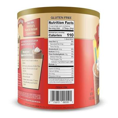 Mocha Cappuccino Mix - Instant Cappuccino Mix, Gluten Free, No Cholesterol & Trans Fat, 99% Caffeine Free, Mocha Mix - 4 lb. can (64 oz.) Bundle with Scoop