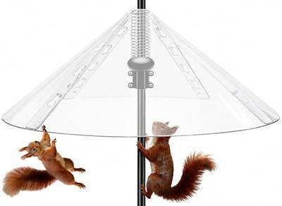 Squirrel Baffle,Squirrel Baffle for Bird Feeder Pole,19-Inch Squirrel-Proofs for Outdoor Shepherd's Hooks,Outside Pole Mount Squirrels Guard(Clear) 1 Pack.