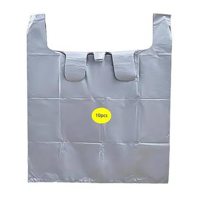 Moving bags, 10 Pack Extra Large 170L 32" x 49" Plastic Bags, 25 Microns Thick Clothes Quilt Storage Carrying Bags - Gray