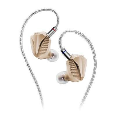Hidizs MP145 Pro in-Ear Monitors, WDC Coengineered, 14.5 mm Planar IEMs, Ergonomically Optimized Design, Upgraded 4-Core 6N OFC Cable, Exclusive Sea Anemone Eartips & Leather Case, 3.5 & 4.4mm, Gold