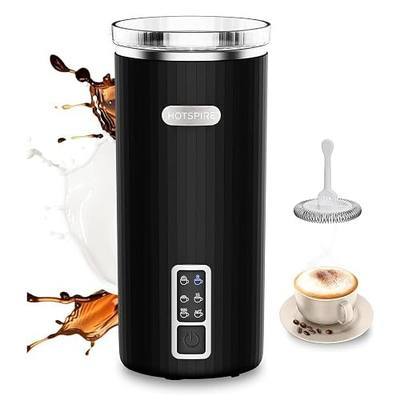 HOTSPIRE Milk Frother and Steamer, 6-in-1 Electric Milk Frother, Automatic Hot & Cold Foam Maker, Stainless Steel Nonstick Interior, 8.5oz, for Latte, Cappuccino